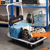 Inklapbare Platformwagen 150 kg met Parkeerrem & Zwenkwielen - 34% Korting