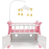 Poppenbed met Hemel, Sterren Roze | Tot 46 cm Poppen | 59% Korting