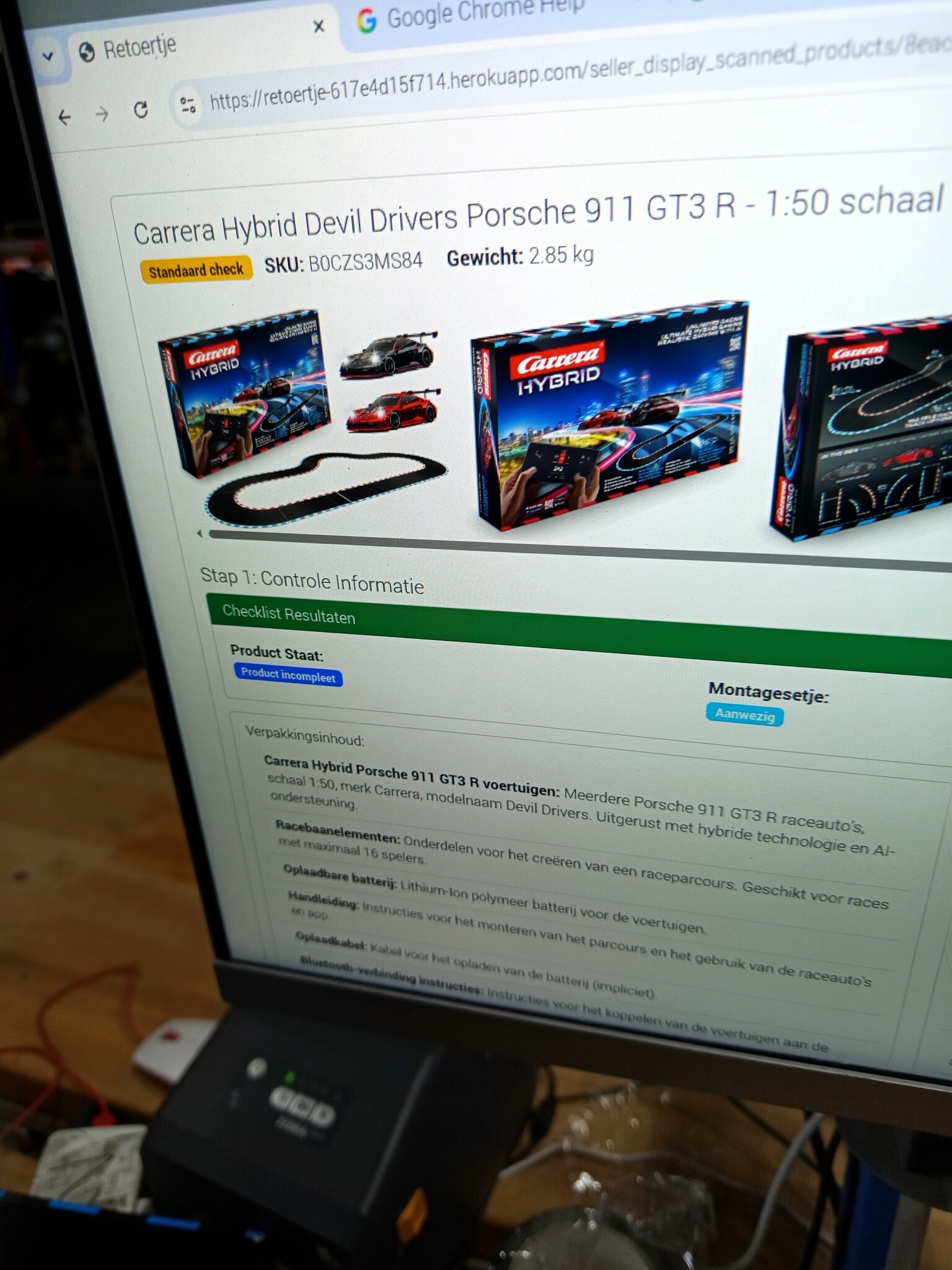 Hybride Raceauto Porsche 911 GT3 R 1:50 - 59% Korting