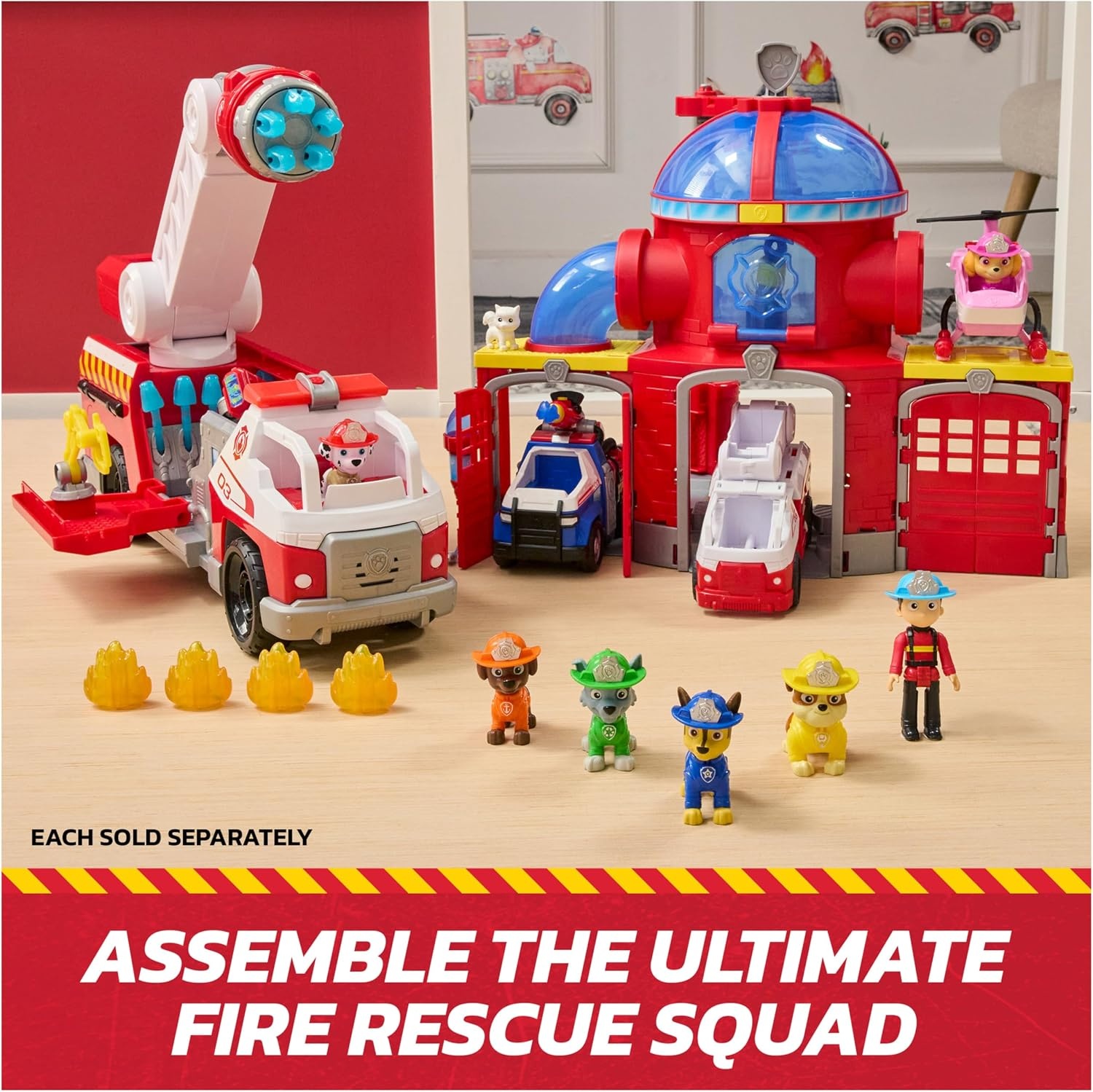 PAW Patrol Brandweerkazerne Speelset met Marshall & Brandweerwagen | 58% Korting