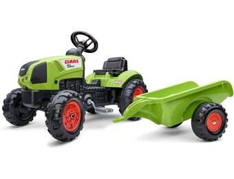 Pedaaltractor Claas Arion 410 Replica met Aanhanger & Claxon (Groen) - 59% Korting