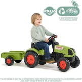 Pedaaltractor Claas Arion 410 Replica met Aanhanger & Claxon (Groen) - 59% Korting