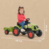 Pedaaltractor Claas Arion 410 Replica met Aanhanger & Claxon (Groen) - 59% Korting