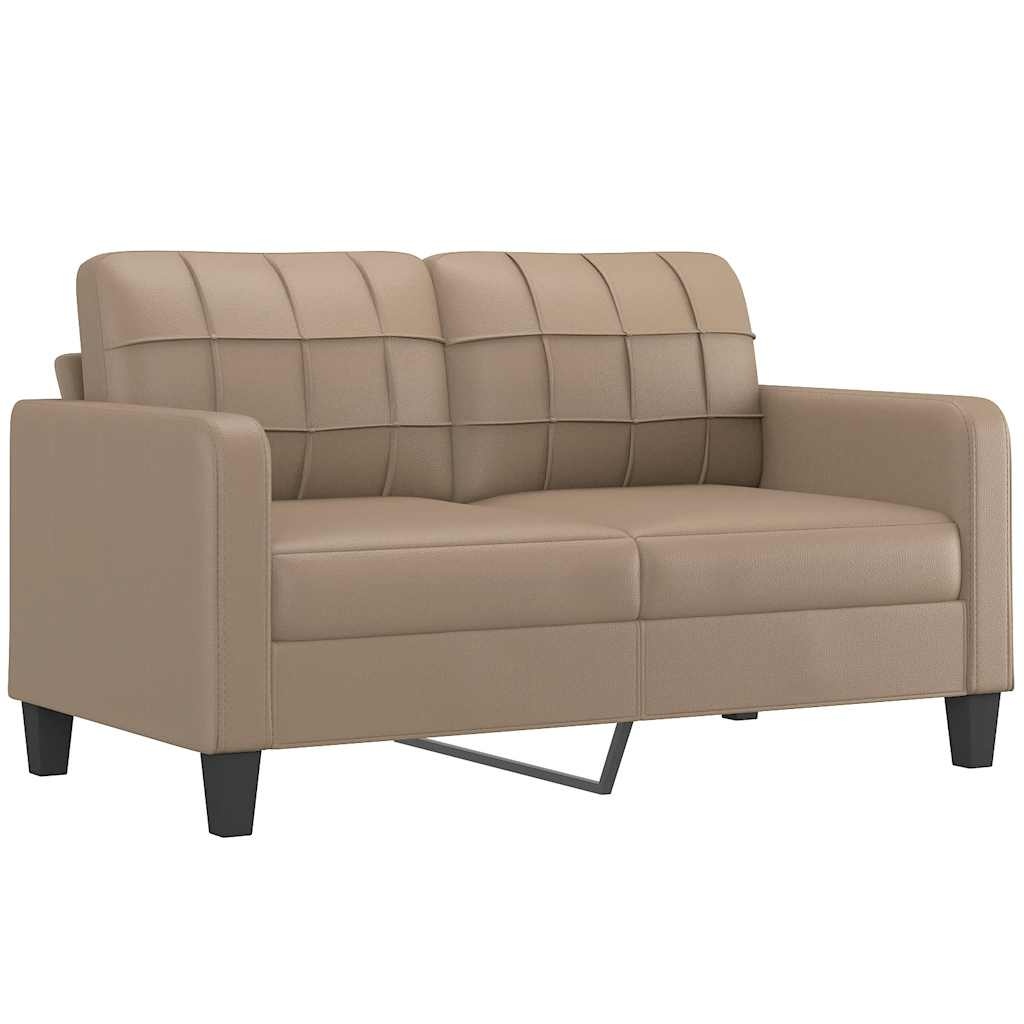 VidaXL 2-zitsbank 140 cm Cappuccino Kunstleer - 30% Korting