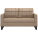 VidaXL 2-zitsbank 140 cm Cappuccino Kunstleer - 30% Korting