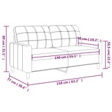 VidaXL 2-zitsbank 140 cm Cappuccino Kunstleer - 30% Korting