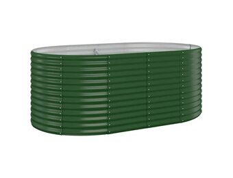 Plantenbak 175x100x68 cm Groen Gepoedercoat Staal - 34% Korting