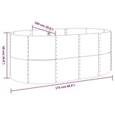 Plantenbak 175x100x68 cm Groen Gepoedercoat Staal - 34% Korting