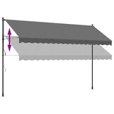 Uittrekbare Luifel Antraciet 400x150 cm - 35% Korting