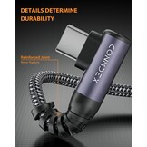 Haakse USB-A naar USB-C Kabel 20 cm - 10 Gbps, 3.1A Snel Opladen - 29% Korting