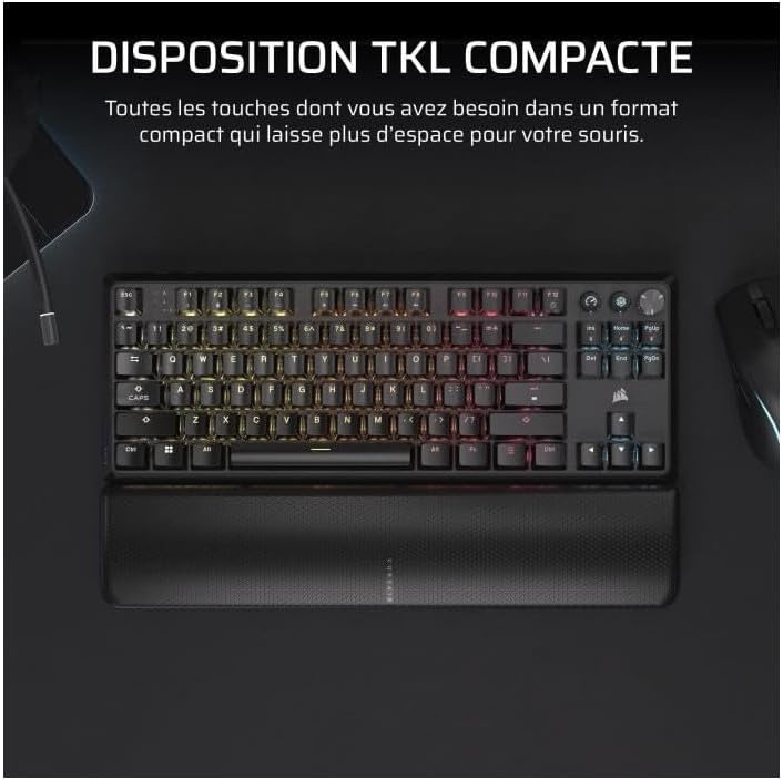 Mechanisch Gaming Toetsenbord AZERTY Zwart met Korting