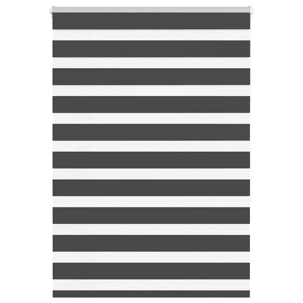 Zebra rolgordijn 115x150 cm Zwart - 76% Korting