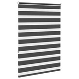 Zebra rolgordijn 115x150 cm Zwart - 76% Korting