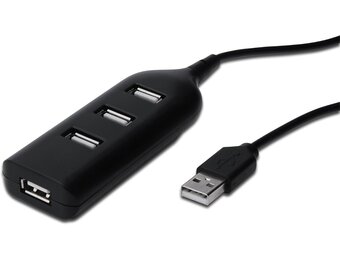 USB Hub 4-poorts Zwart 480 Mbit/s - 56% Korting