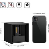 Set van 8 LED Wandlampen 12W Warmwit IP65 Zwart Aluminium (43% Korting)