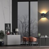 Set van 8 LED Wandlampen 12W Warmwit IP65 Zwart Aluminium (43% Korting)