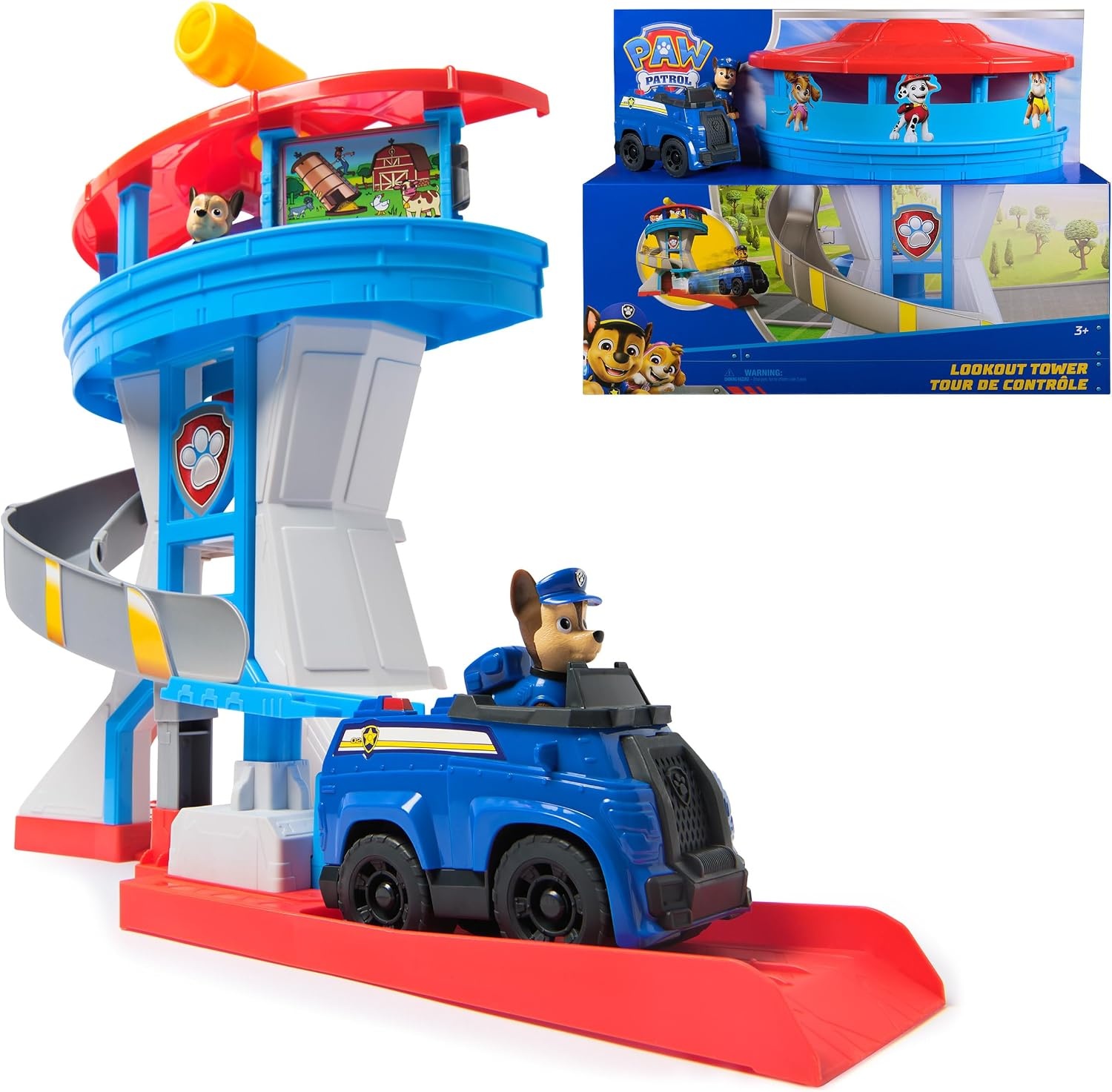 PAW Patrol Uitkijktoren Speelset - 50cm met Chase Figuren & Auto - 53% Korting