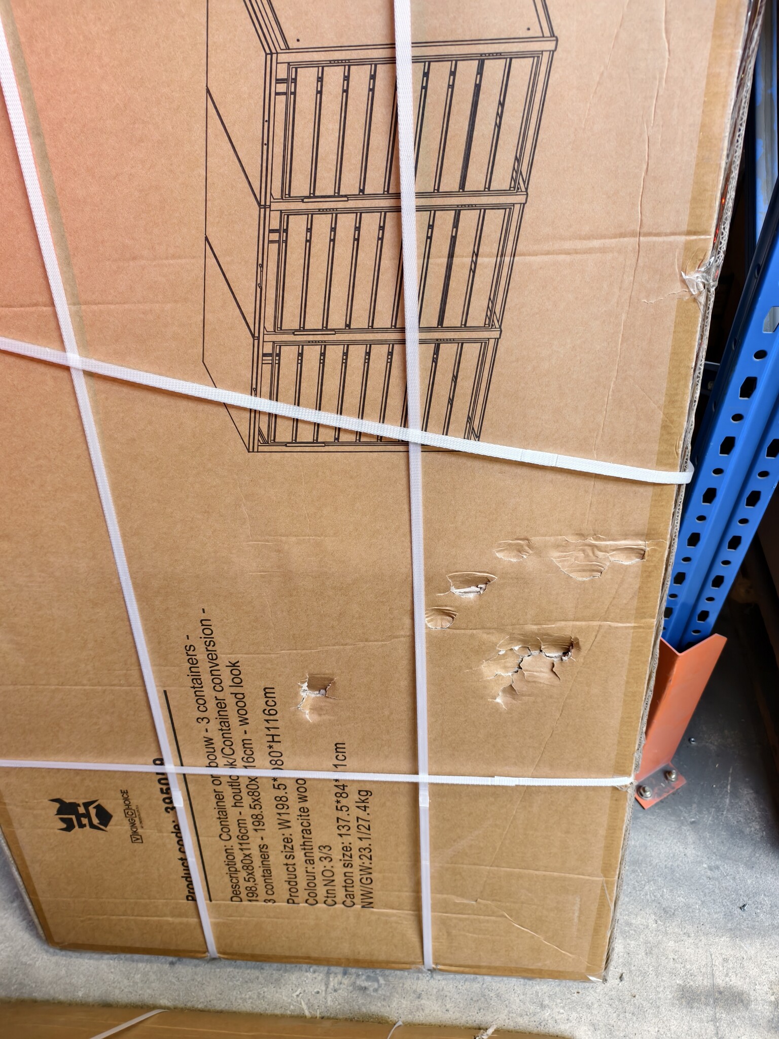 Container Ombouw voor 3 Kliko's - Houtlook Antraciet - 40% Korting!