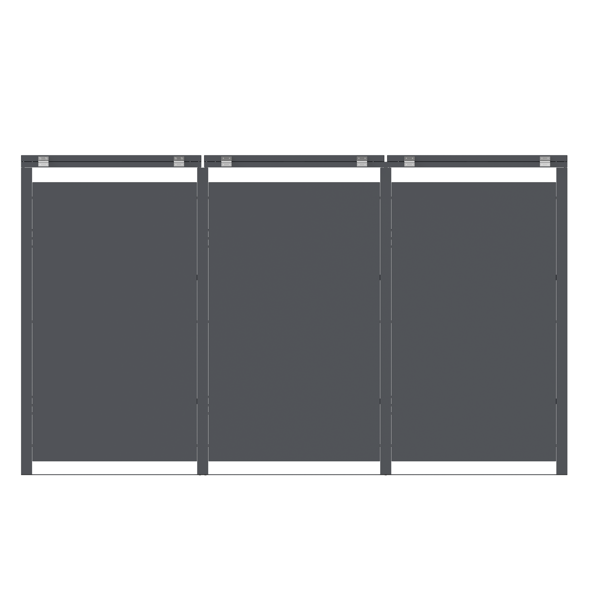 Container Ombouw voor 3 Kliko's - Houtlook Antraciet - 40% Korting!