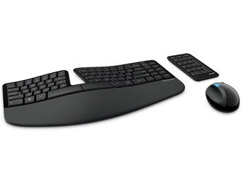 Ergonomische Desktopset Zwart QWERTZ | Toetsenbord & Muis | 34% Korting