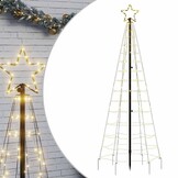 VidaXL LED Kerstboom 180 cm Warm Wit - 77% Korting