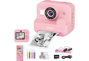 Instant Kindercamera 1080p Roze - 55% Korting