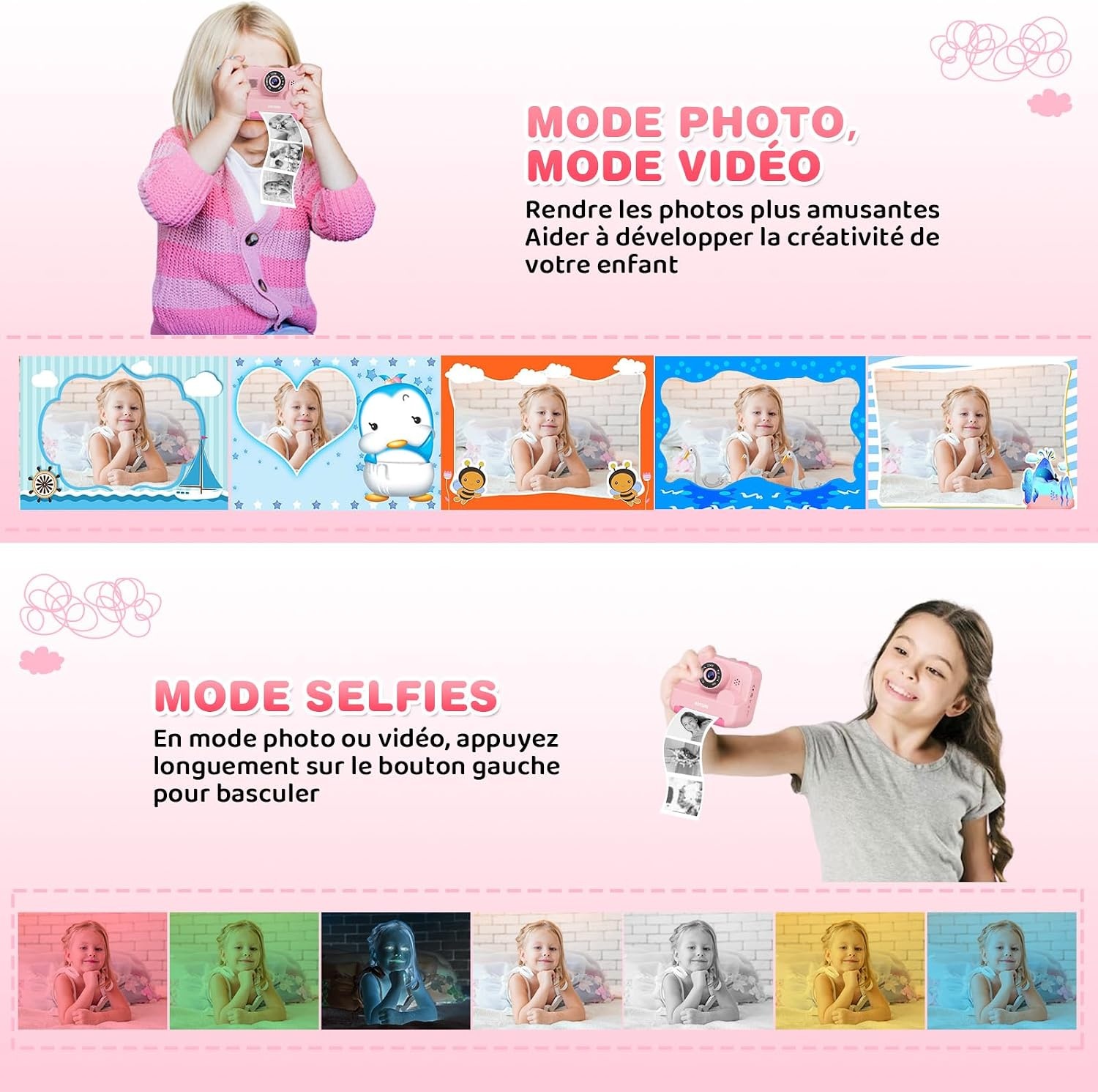 Direct Print Kinder Camera Roze - 34% Korting - 1080p HD