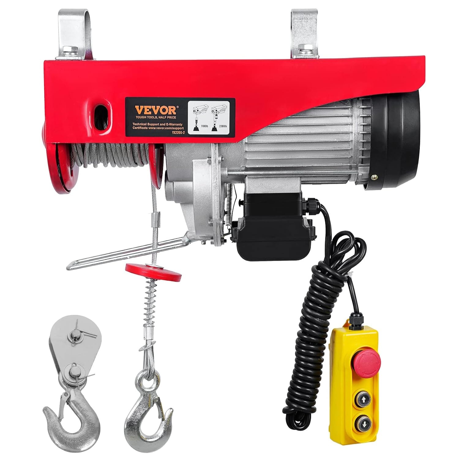 Elektrische Lier 1000 kg - 1600W - 12m Hefhoogte - 35% Korting