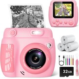 Direct Print Kinder Camera - 1080p HD, 20MP, 2.4" Scherm - 34% Korting
