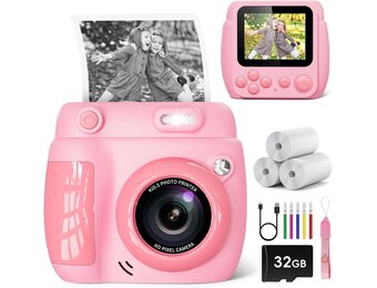 Direct Print Kinder Camera - 1080p HD, 20MP, 2.4" Scherm - 34% Korting