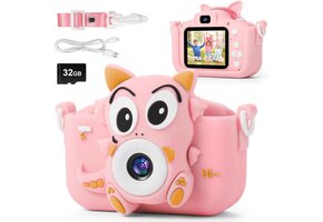 Digitale Kindercamera Roze Dinosaurus - 49% Korting