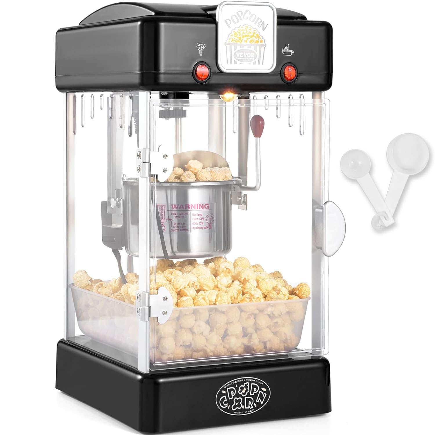 Popcornmachine Tafelmodel Zwart 300W - 34% Korting!