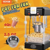 Popcornmachine Tafelmodel Zwart 300W - 34% Korting!