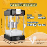 Popcornmachine Tafelmodel Zwart 300W - 34% Korting!