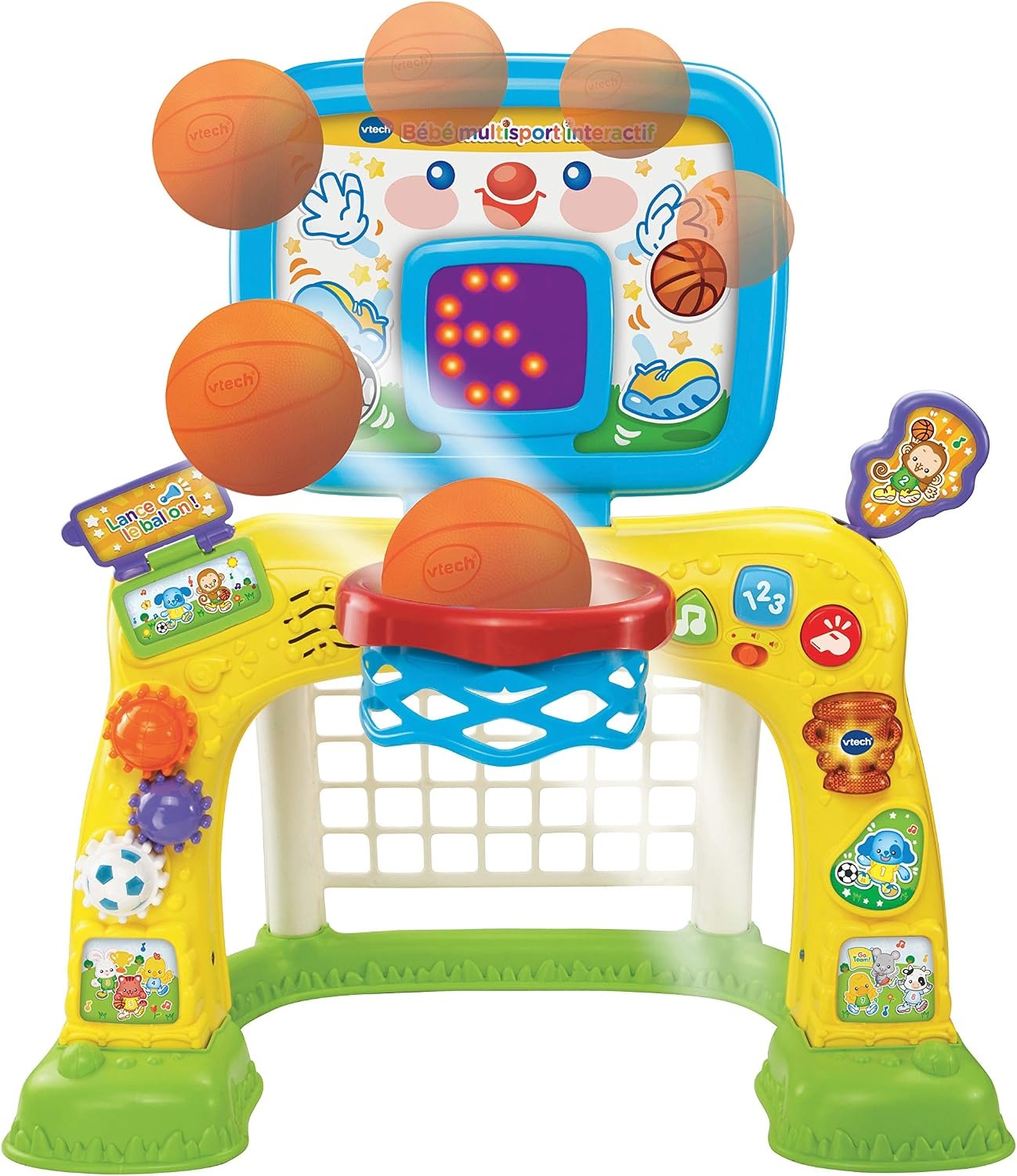 VTech Multisport Speelstructuur - Voetbal & Basketbal - 1-3 Jaar - Geel (80x130 cm) - 34% Korting