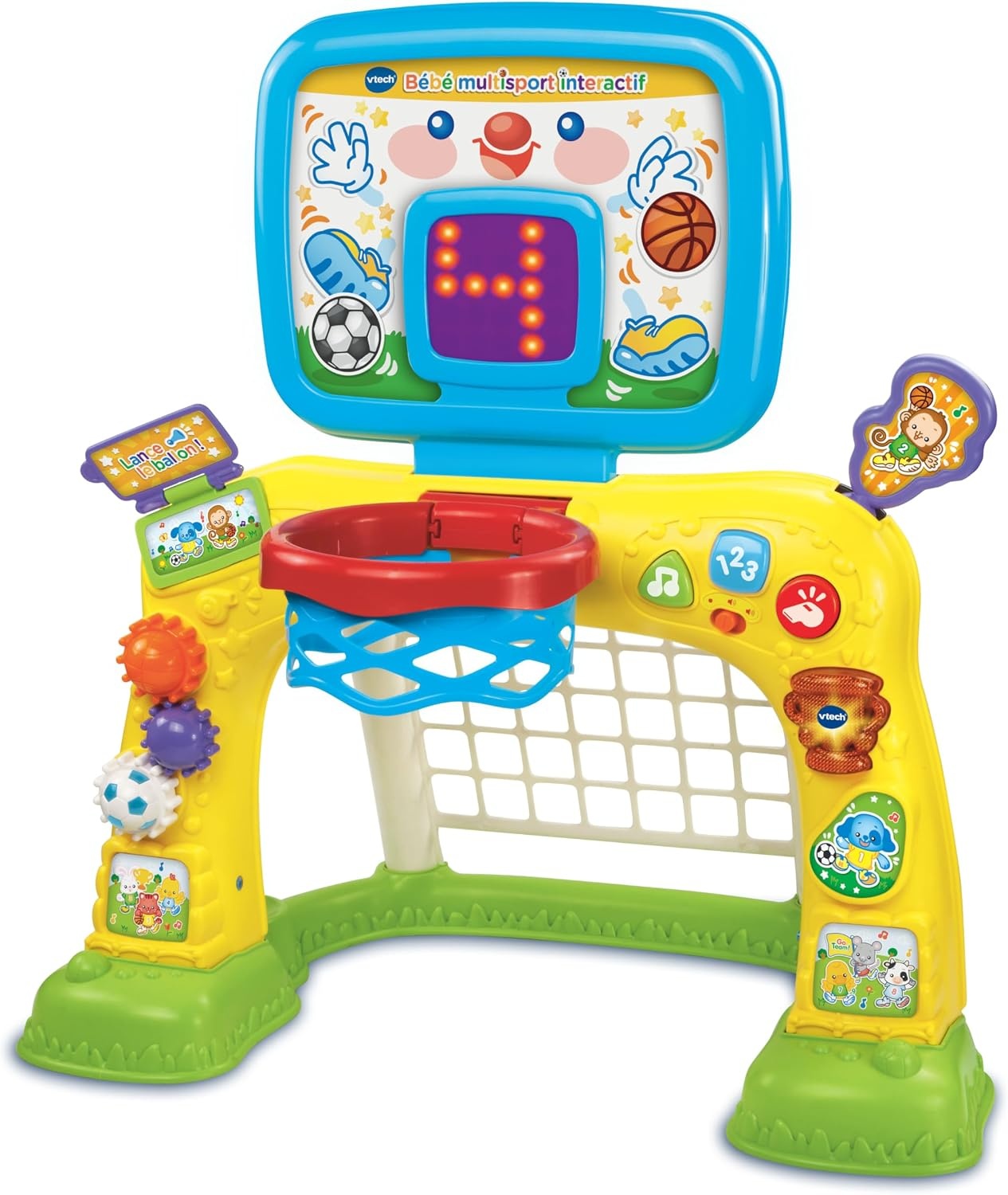 VTech Multisport Speelstructuur - Voetbal & Basketbal - 1-3 Jaar - Geel (80x130 cm) - 34% Korting