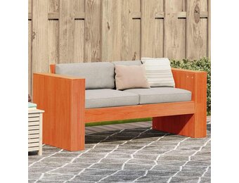 vidaXL Tuinbank Grenenhout 134x60x62 cm Wasbruin - 35% Korting