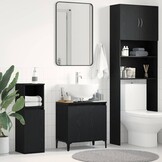 Badkamertenkast Zwart Eiken 58x60 cm - 34% Korting