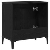 Badkamertenkast Zwart Eiken 58x60 cm - 34% Korting
