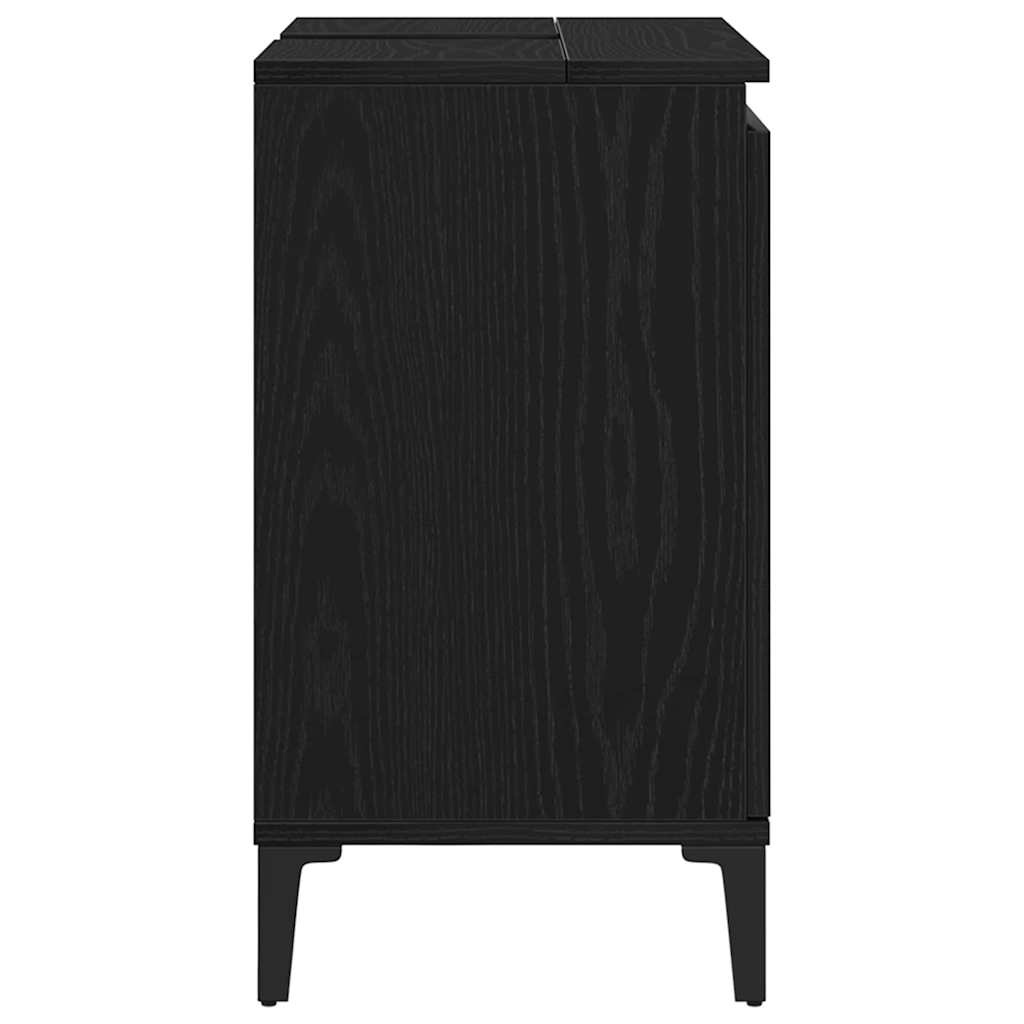 Badkamertenkast Zwart Eiken 58x60 cm - 34% Korting