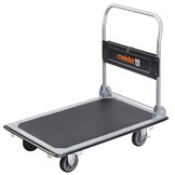 Inklapbare Platformwagen - 300kg - Zwarte Staal - Met Parkeerrem - 34% Korting