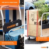 Inklapbare Platformwagen - 300kg - Zwarte Staal - Met Parkeerrem - 34% Korting