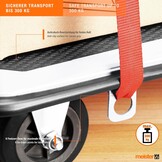 Inklapbare Platformwagen - 300kg - Zwarte Staal - Met Parkeerrem - 34% Korting