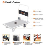 Inklapbare Platformwagen - 300kg - Zwarte Staal - Met Parkeerrem - 34% Korting