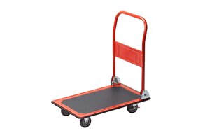 Inklapbare Platformwagen - 150kg - Parkeerrem - Zwenkwielen - Staal - 34% Korting