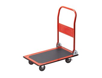 Inklapbare Platformwagen - 150kg - Parkeerrem - Zwenkwielen - Staal - 34% Korting