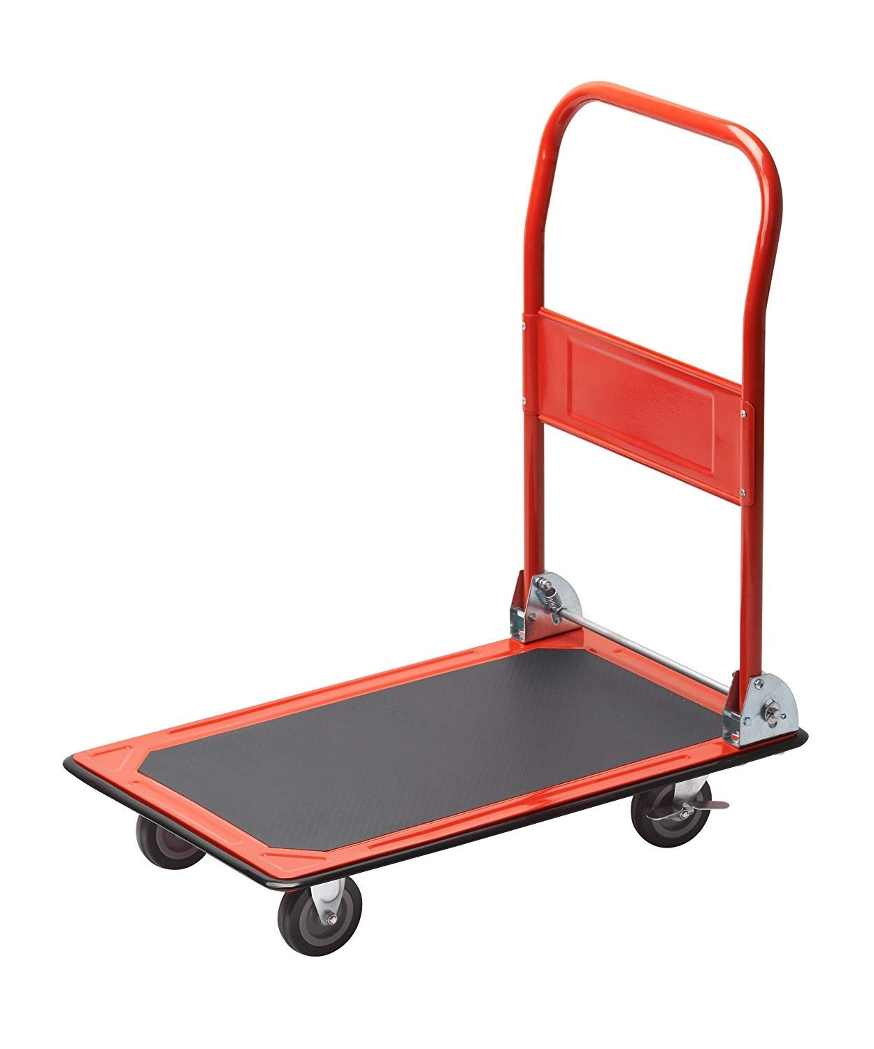 Inklapbare Platformwagen - 150kg - Parkeerrem - Zwenkwielen - Staal - 34% Korting