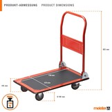 Inklapbare Platformwagen - 150kg - Parkeerrem - Zwenkwielen - Staal - 34% Korting