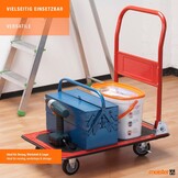 Inklapbare Platformwagen - 150kg - Parkeerrem - Zwenkwielen - Staal - 34% Korting