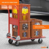 Inklapbare Platformwagen - 150kg - Parkeerrem - Zwenkwielen - Staal - 34% Korting